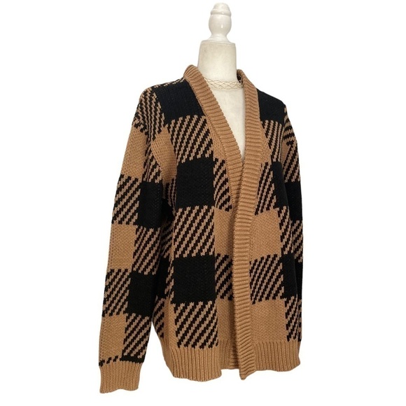 Mother of Pearl Blake Checked Organic Cotton Cardigan Sweater NWT - Picture 3 of 15